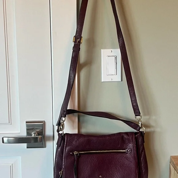 Kate Spade Burgundy Shoulder/ Crossbody Bag - Picture 5 of 11